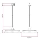 Track light with raffia shade Moorea