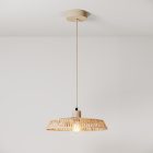 Suspended lamp with raffia lampshade Moorea
