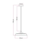 Suspended lamp with raffia lampshade Moorea