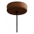  Pendant lamp with textile cable and leather details - Made in Italy - With bulb included