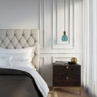  Pendant lamp with textile cable and leather details - Made in Italy - With bulb included