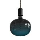  Pendant lamp with textile cable and leather details - Made in Italy - With bulb included