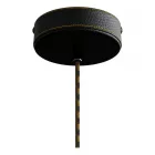  Pendant lamp with textile cable and leather details - Made in Italy - With bulb included