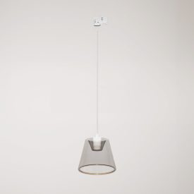 Rail suspension with smoky tapered Ghost bulb