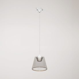 Rail suspension with smoky tapered Ghost bulb