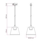 Rail suspension with smoky tapered Ghost bulb