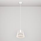 Suspended lamp with transparent, cone-shaped Ghost bulb