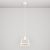 Suspended lamp with transparent, cone-shaped Ghost bulb