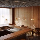 Suspended lamp with smoky, cone-shaped Ghost bulb