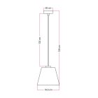 Suspended lamp with smoky, cone-shaped Ghost bulb