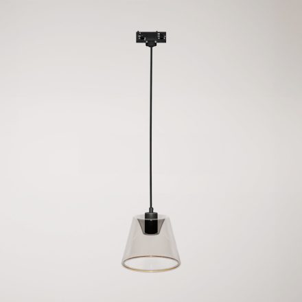 Rail suspension with smoky tapered Ghost bulb