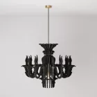 Suspended lamp with classic SHHANDELIER shade, made of sound-absorbing material