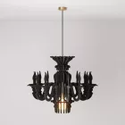Suspended lamp with classic SHHANDELIER shade, made of sound-absorbing material