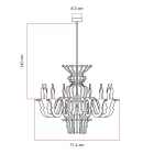 Suspended lamp with classic SHHANDELIER shade, made of sound-absorbing material