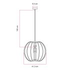 LAMPSHHADE - Pendant lamp with elliptical lampshade