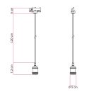 Vintage lamp with braided cable