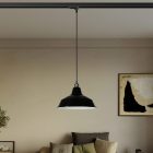 Bistrot pendant lamp with rail bracket