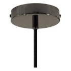 Suspended lamp with textile cable, Bistrot lampshade and metal details - Made in Italy