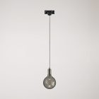 Industrial pendant lamp with textile cables and rail adapter