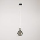 Industrial pendant lamp with textile cables and rail adapter