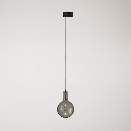 Industrial pendant lamp with textile cables and rail adapter