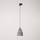 Suspended lamp with Vaso shade and rail adapter