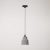 Suspended lamp with Vaso shade and rail adapter