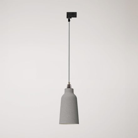 Suspended lamp Bottiglia with shade and rail adapter