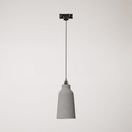 Suspended lamp Bottiglia with shade and rail adapter