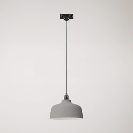 Coppa pendant lamp with shade and rail adapter