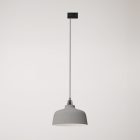 Coppa pendant lamp with shade and rail adapter