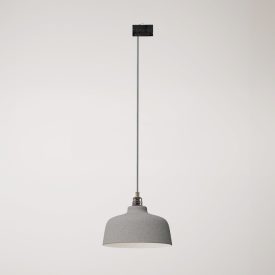 Coppa pendant lamp with shade and rail adapter