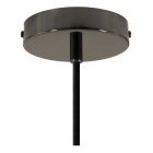 Suspended lamp with textile cable, oversized Ellepi lampshade and metal details - Made in Italy - Bulb included