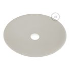 Suspended lamp with textile cable, ceramic lampshade and metal details - Made in Italy - Bulb included