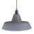 Suspended lamp with textile cable, industrial ceramic lampshade and metal coating - Made in Italy - Bulb included