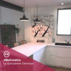 Suspended lamp with textile cable, industrial ceramic lampshade and metal coating - Made in Italy - Bulb included