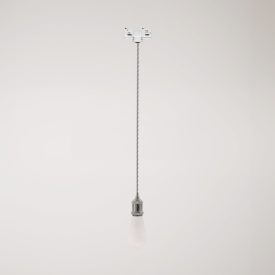 Vintage lamp with braided cable