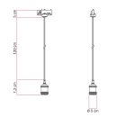 Vintage lamp with braided cable