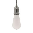 Suspended lamp with twisted textile cable and aluminum lamp holder - Made in Italy