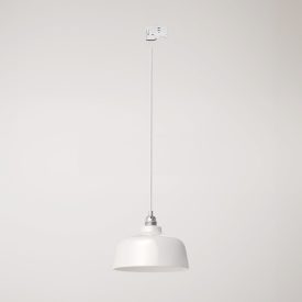 Coppa pendant lamp with shade and rail adapter