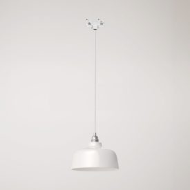 Coppa pendant lamp with shade and rail adapter