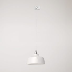 Coppa pendant lamp with shade and rail adapter