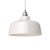 Suspended lamp with textile cable, Cup ceramic lampshade and metal details - Made in Italy - Bulb included