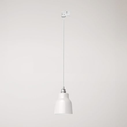 Suspended lamp with Vaso shade and rail adapter