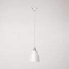 Suspended lamp with Vaso shade and rail adapter