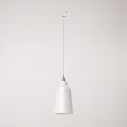 Suspended lamp Bottiglia with shade and rail adapter