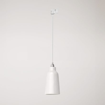 Suspended lamp Bottiglia with shade and rail adapter
