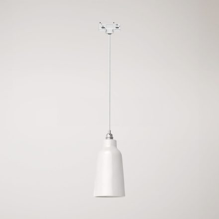 Suspended lamp Bottiglia with shade and rail adapter