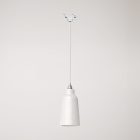 Suspended lamp Bottiglia with shade and rail adapter