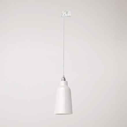 Suspended lamp Bottiglia with shade and rail adapter